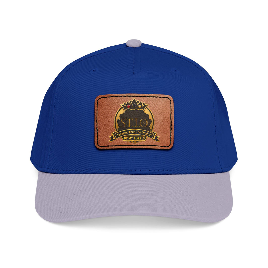Leather Patch Baseball Cap — Vintage Outdoor Logo Mid-Profile Hat