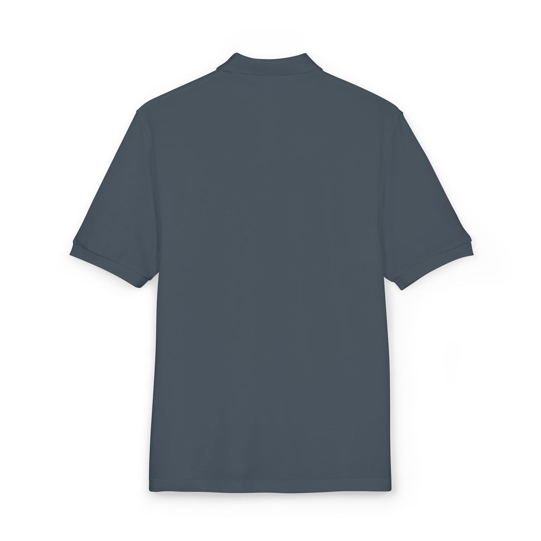Embroidered Sunflower Crest Polo Shirt