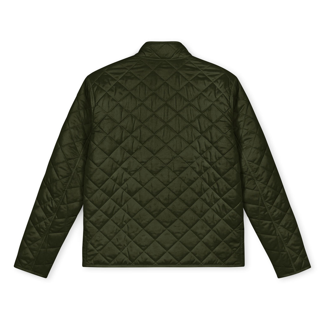 Quilted Jacket — Embroidered Gold Crest Men's Full-Zip