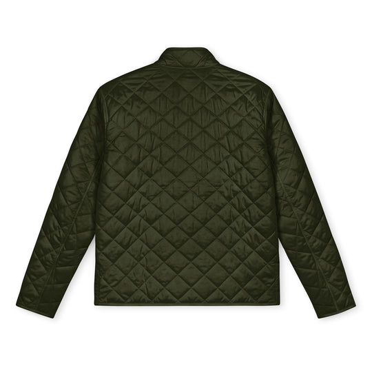 Quilted Jacket — Embroidered Gold Crest Men's Full-Zip