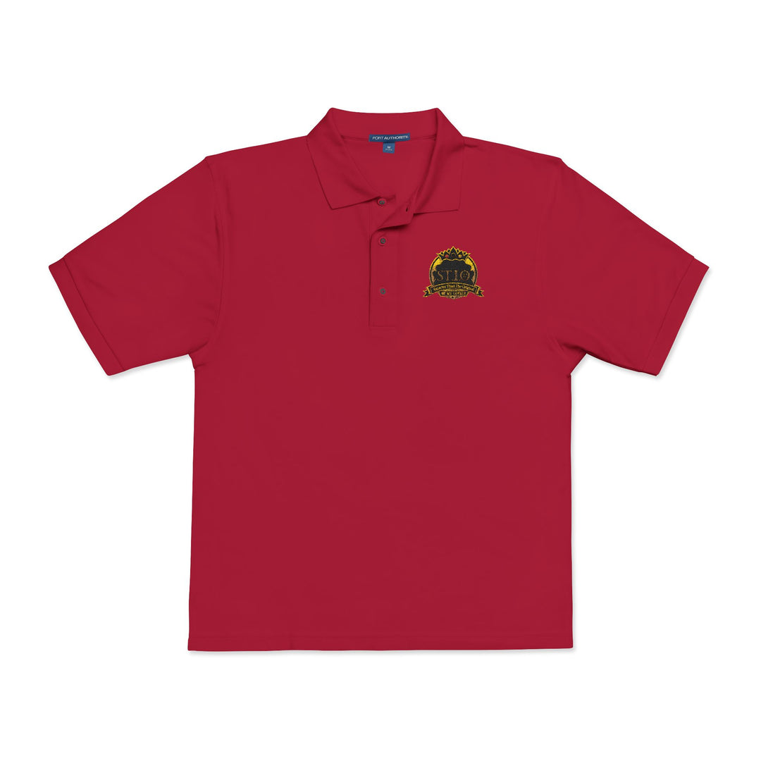 Embroidered Sunflower Crest Polo Shirt