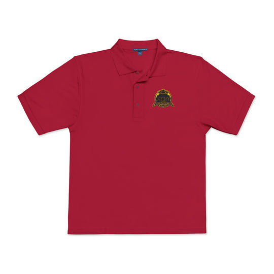Embroidered Sunflower Crest Polo Shirt