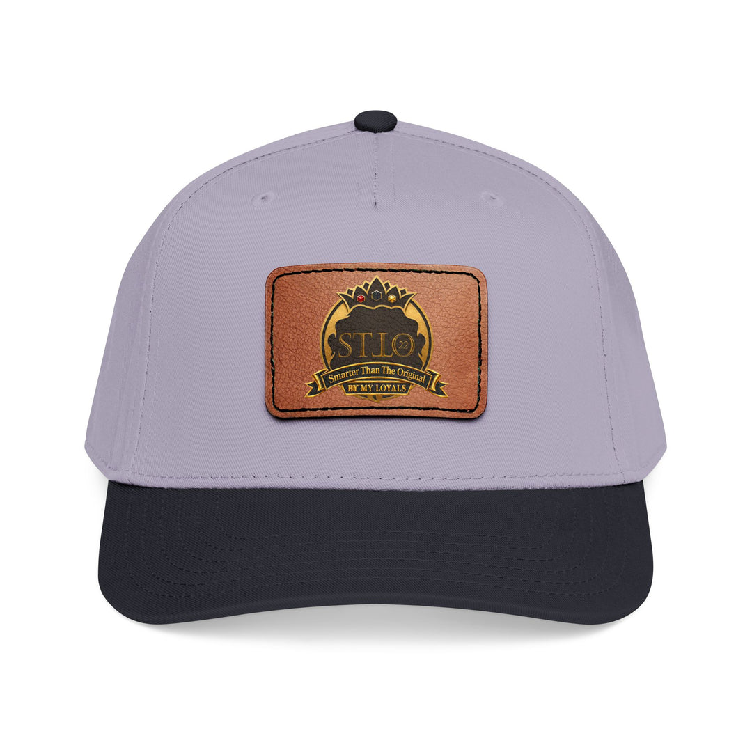Leather Patch Baseball Cap — Vintage Outdoor Logo Mid-Profile Hat