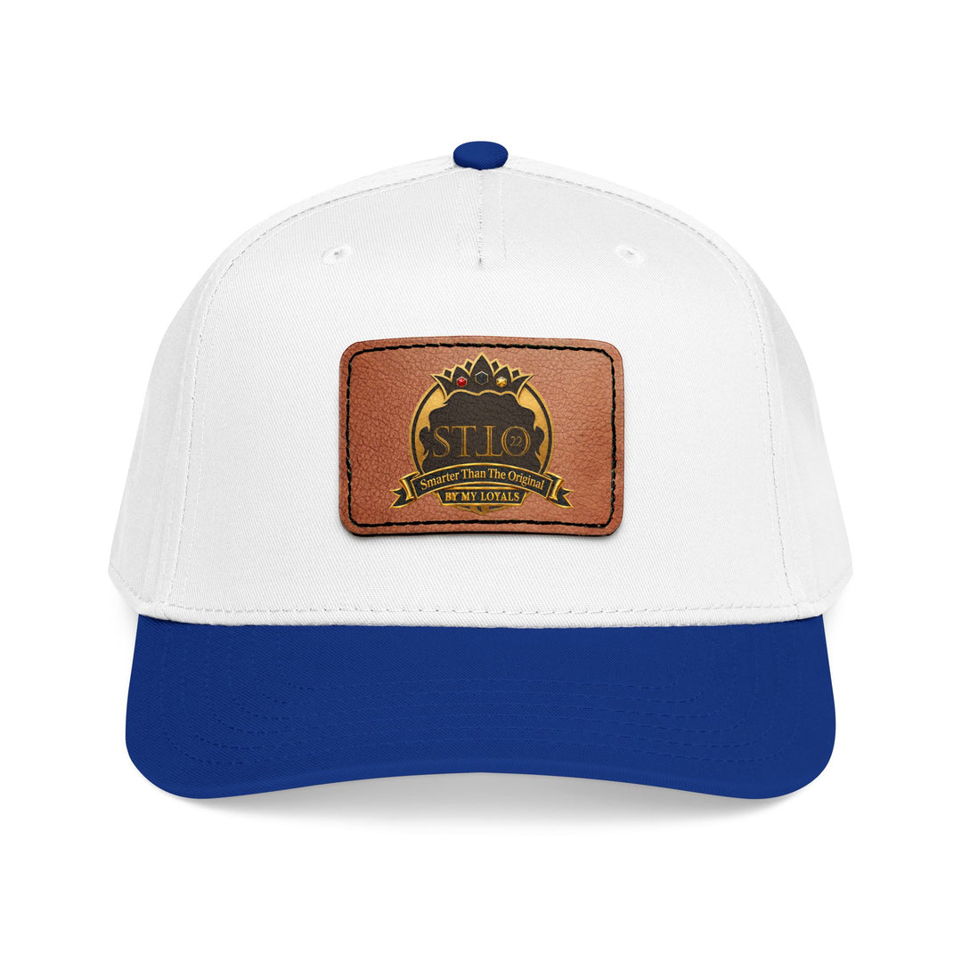Leather Patch Baseball Cap — Vintage Outdoor Logo Mid-Profile Hat