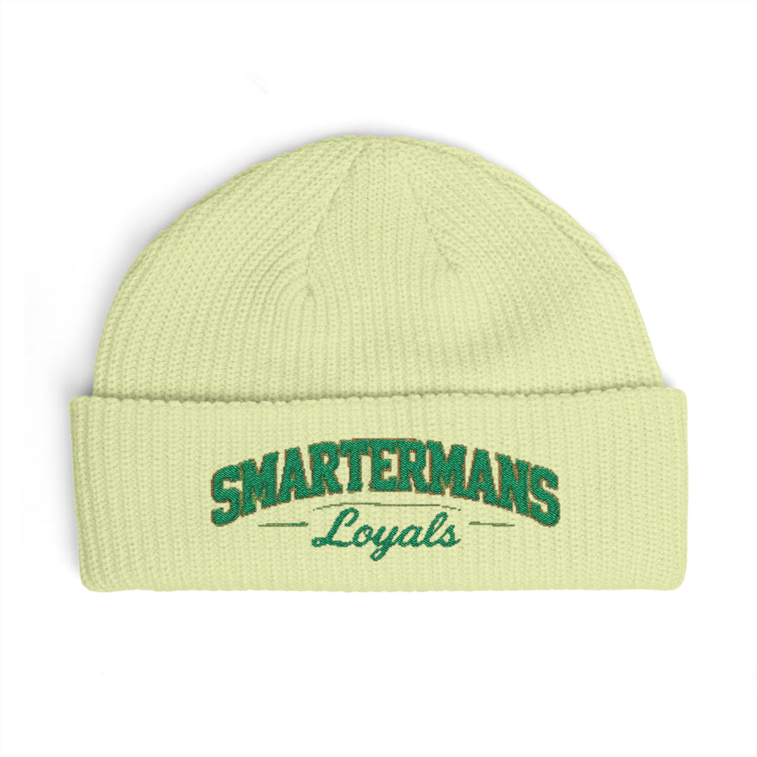 Cuff Beanie — "Smarterman's Loyals" Embroidered Rib Knit Hat