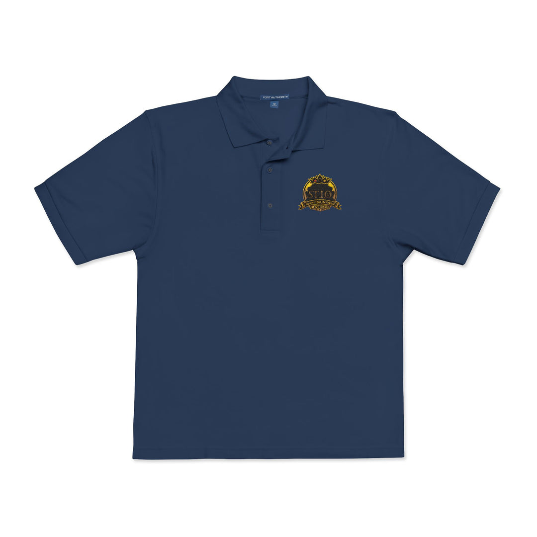 Embroidered Sunflower Crest Polo Shirt