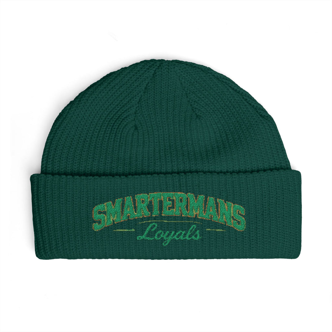 Cuff Beanie — "Smarterman's Loyals" Embroidered Rib Knit Hat