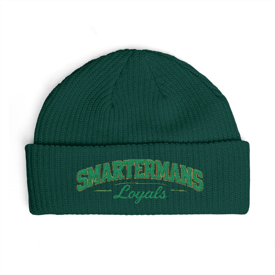 Cuff Beanie — "Smarterman's Loyals" Embroidered Rib Knit Hat