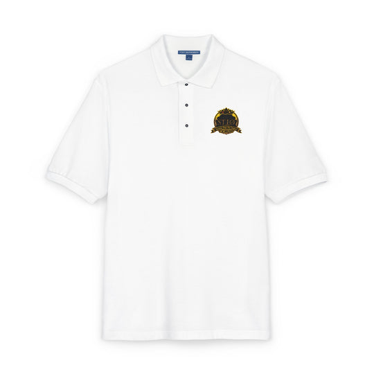 Embroidered Sunflower Crest Polo Shirt
