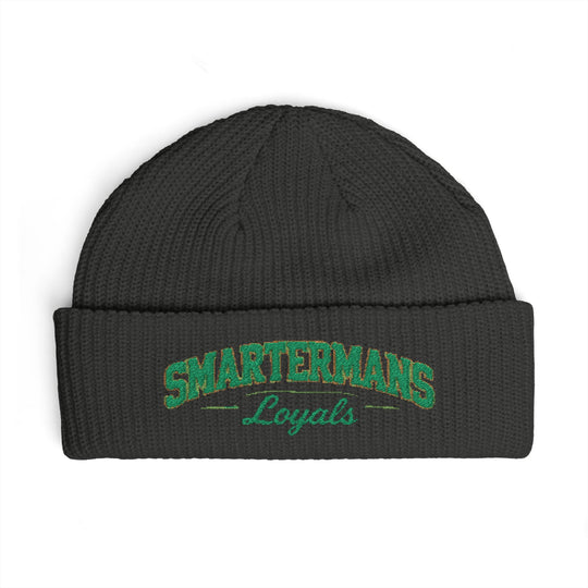 Cuff Beanie — "Smarterman's Loyals" Embroidered Rib Knit Hat