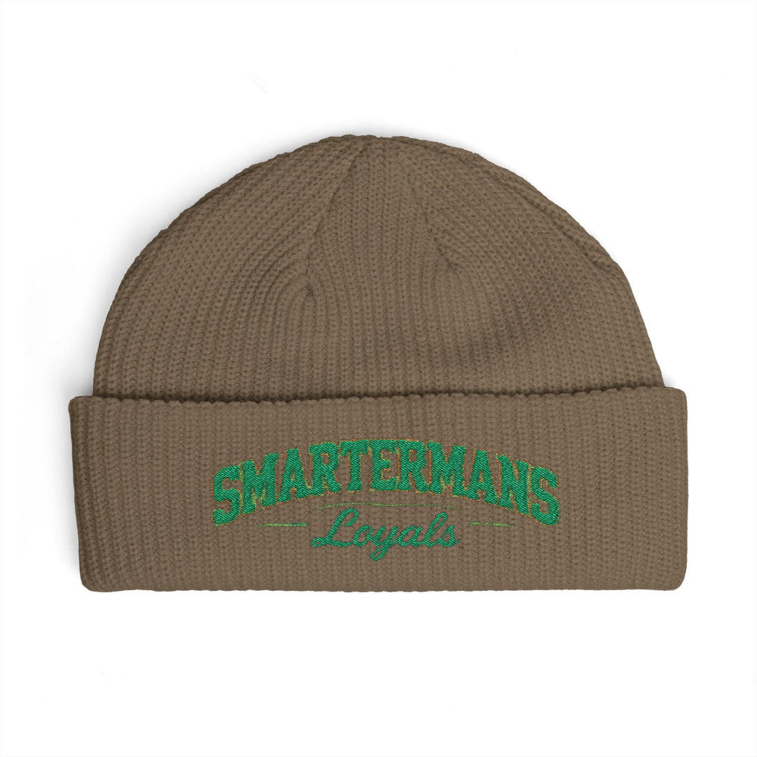 Cuff Beanie — "Smarterman's Loyals" Embroidered Rib Knit Hat