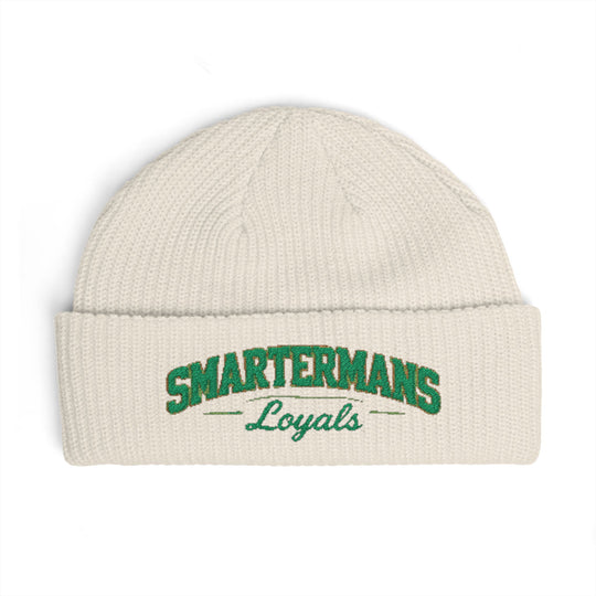 Cuff Beanie — "Smarterman's Loyals" Embroidered Rib Knit Hat
