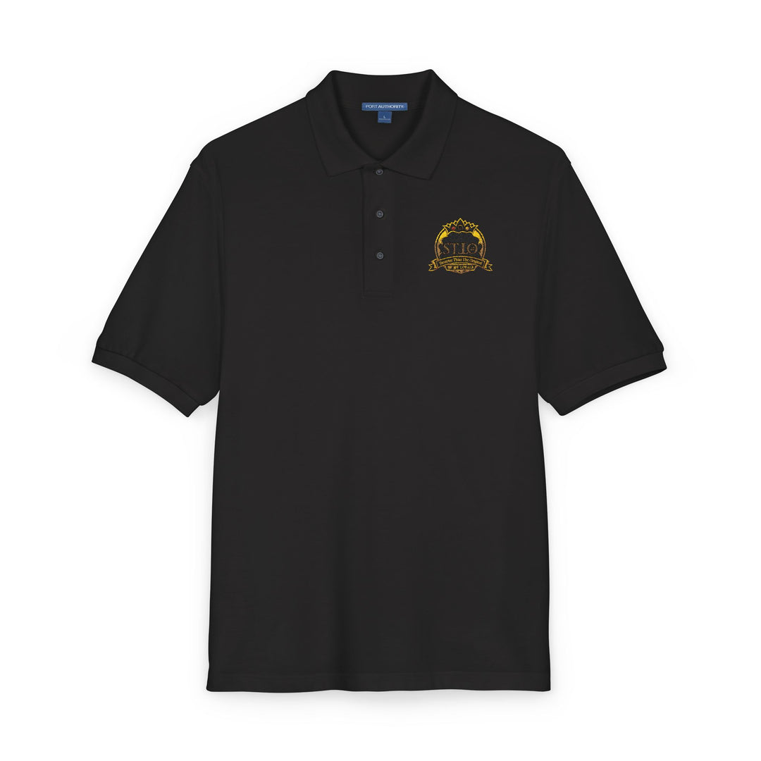 Embroidered Sunflower Crest Polo Shirt