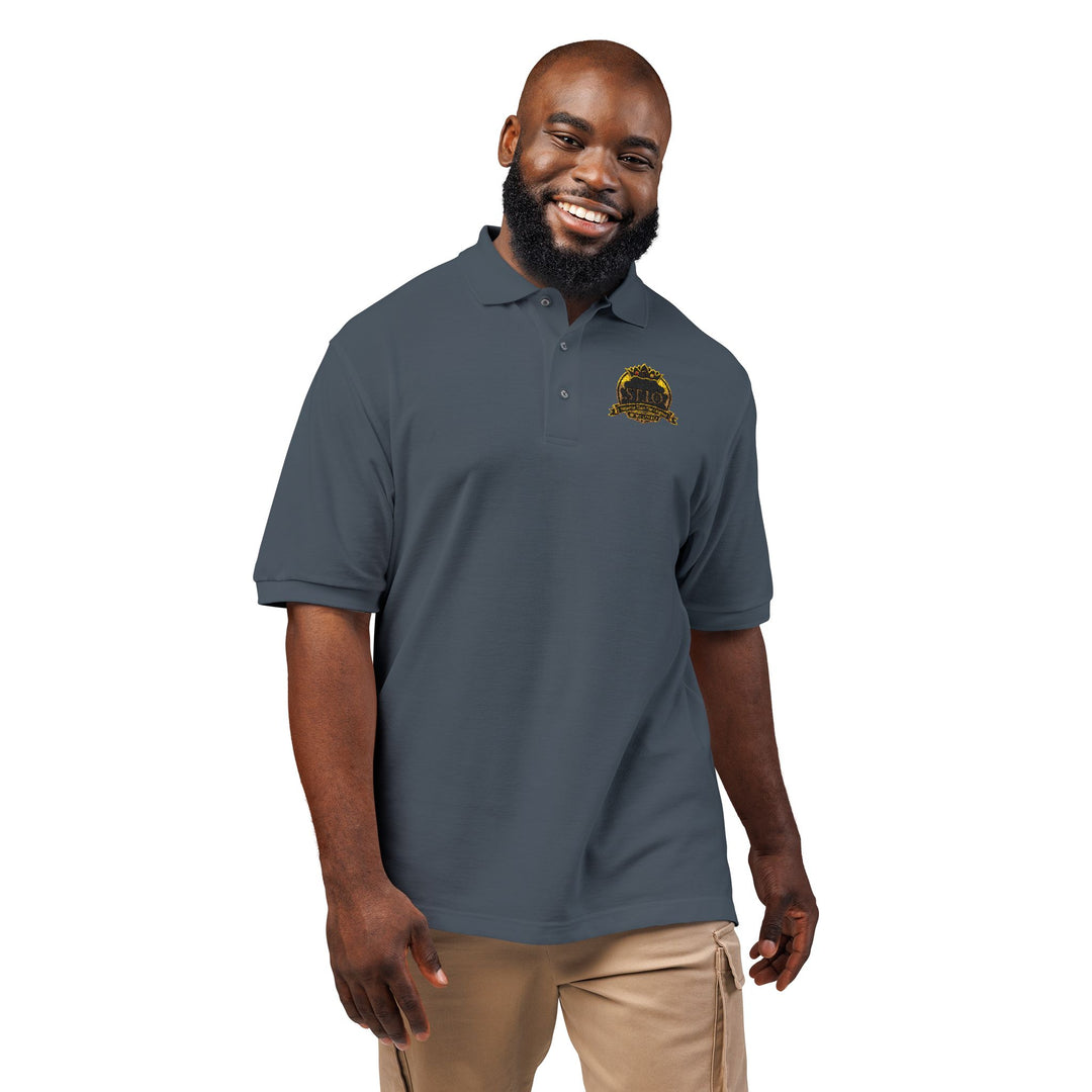 Embroidered Sunflower Crest Polo Shirt
