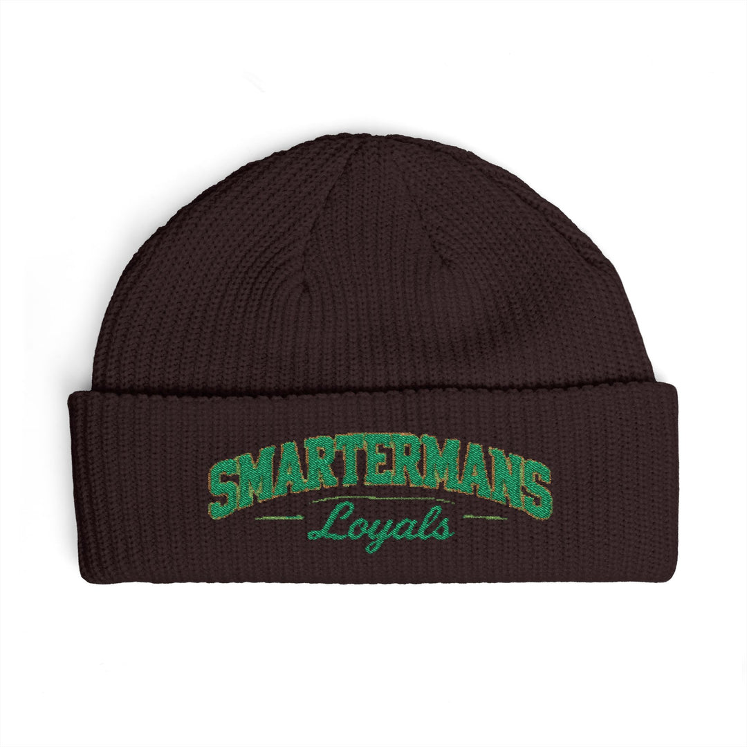 Cuff Beanie — "Smarterman's Loyals" Embroidered Rib Knit Hat