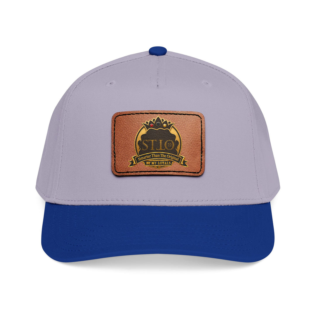 Leather Patch Baseball Cap — Vintage Outdoor Logo Mid-Profile Hat