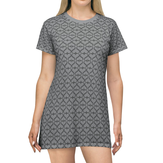 Grey Heart T-Shirt Dress