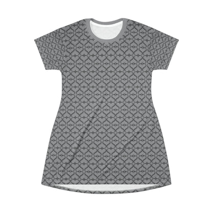 Grey Heart T-Shirt Dress