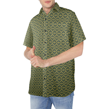 SmarterMans Green hearted short sleeve shirt