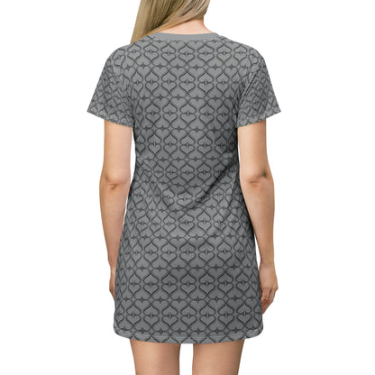 Grey Heart T-Shirt Dress