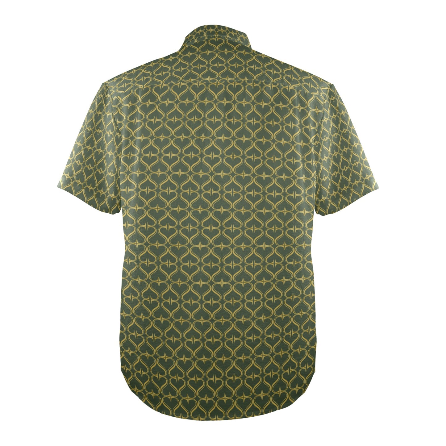 SmarterMans Green hearted short sleeve shirt