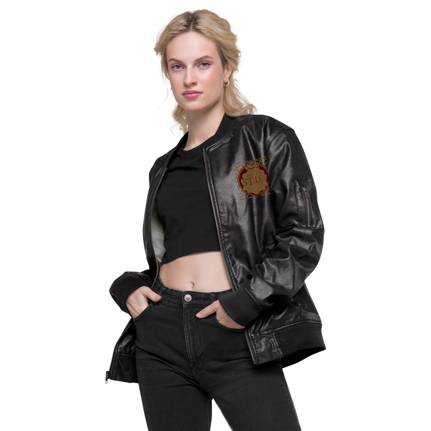 Leather Bomber Jacket