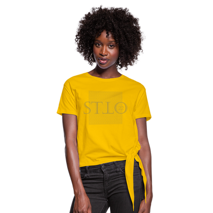 Women’s Knotted T-Shirt - sun yellow