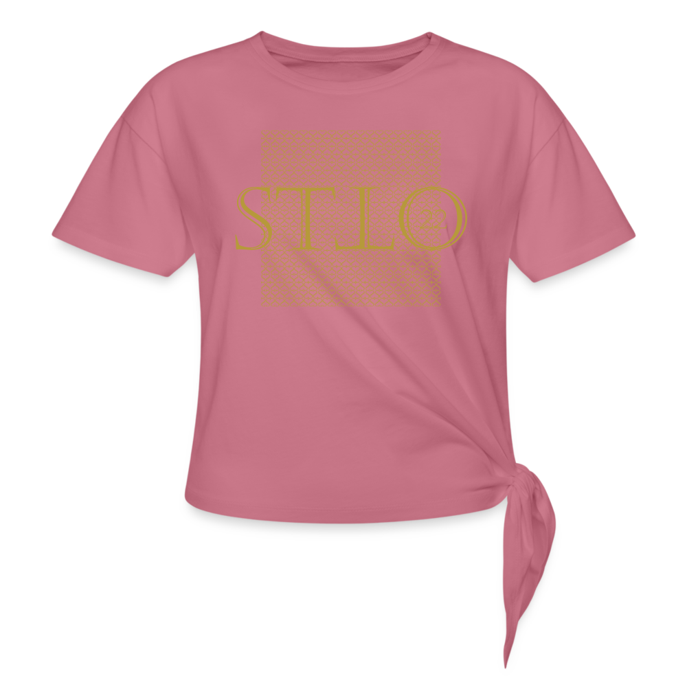 Women’s Knotted T-Shirt - mauve